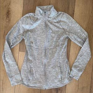 Women's Gray herringbone Zip-Up Jacket